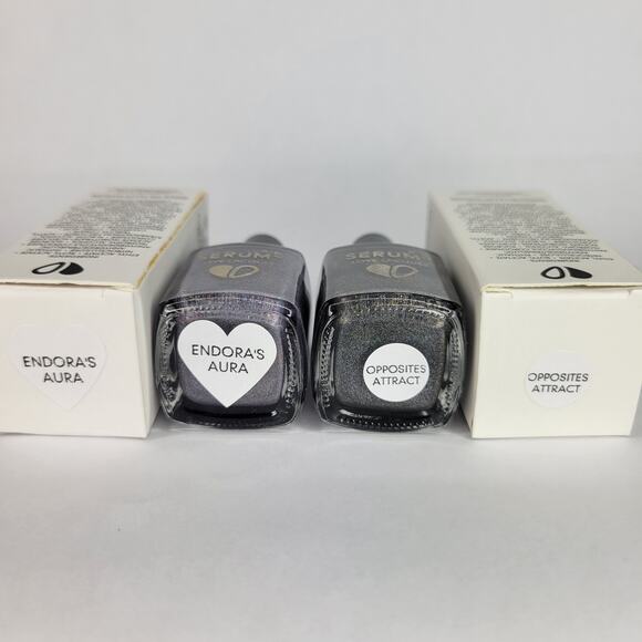 LOT of 2 NEW Serum No 5 Nail Polish "Opposites Attract" & "Endora's Aura" HOLO - Picture 11 of 11